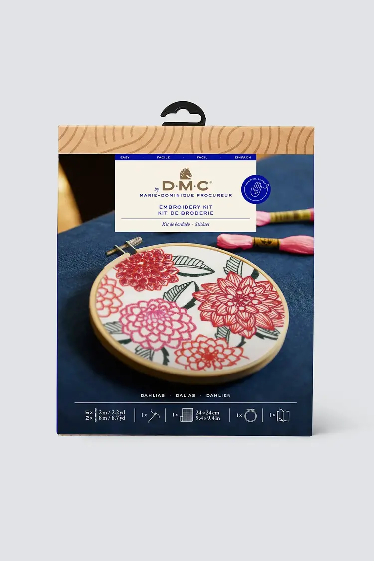 DMC Dahlias Embroidery Kit