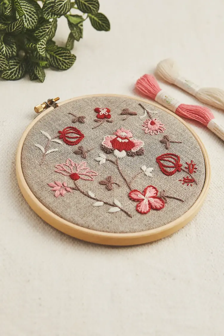 DMC Indian Flowers Embroidery Kit
