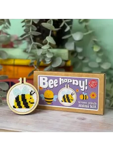 The Crafty Kit Company 'Bee Happy!' Mini Matchbox Cross Stitch Kit