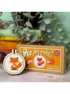 The Crafty Kit Company 'For Fox Sake!' Mini Matchbox Cross Stitch Kit