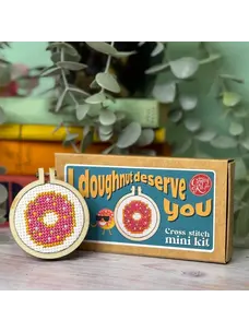 The Crafty Kit Company 'I Doughnut Deserve You' Mini Matchbox Cross Stitch Kit