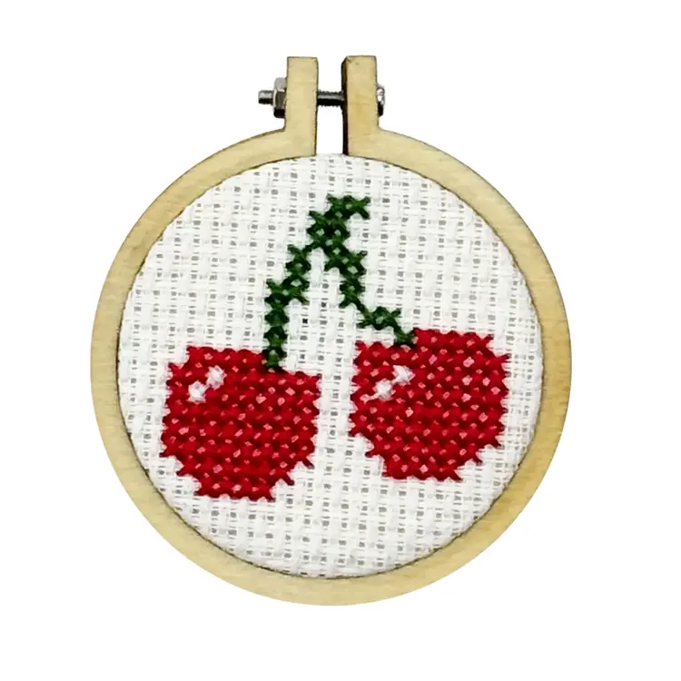 The Crafty Kit Company 'I Love You Cherry Much' Mini Matchbox Cross Stitch Kit