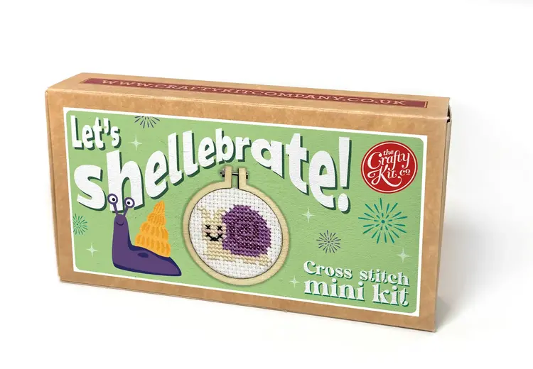 The Crafty Kit Company 'Let's Shellebrate!' Mini Matchbox Cross Stitch Kit