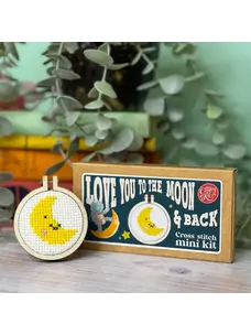 The Crafty Kit Company 'Love You to the Moon and Back' Mini Matchbox Cross Stitch Kit