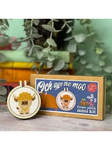 The Crafty Kit Company 'Och Aye the Moo!' Mini Matchbox Cross Stitch Kit