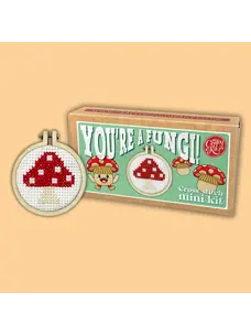 The Crafty Kit Company 'You're a Fungi!' Mini Matchbox Cross Stitch Kit