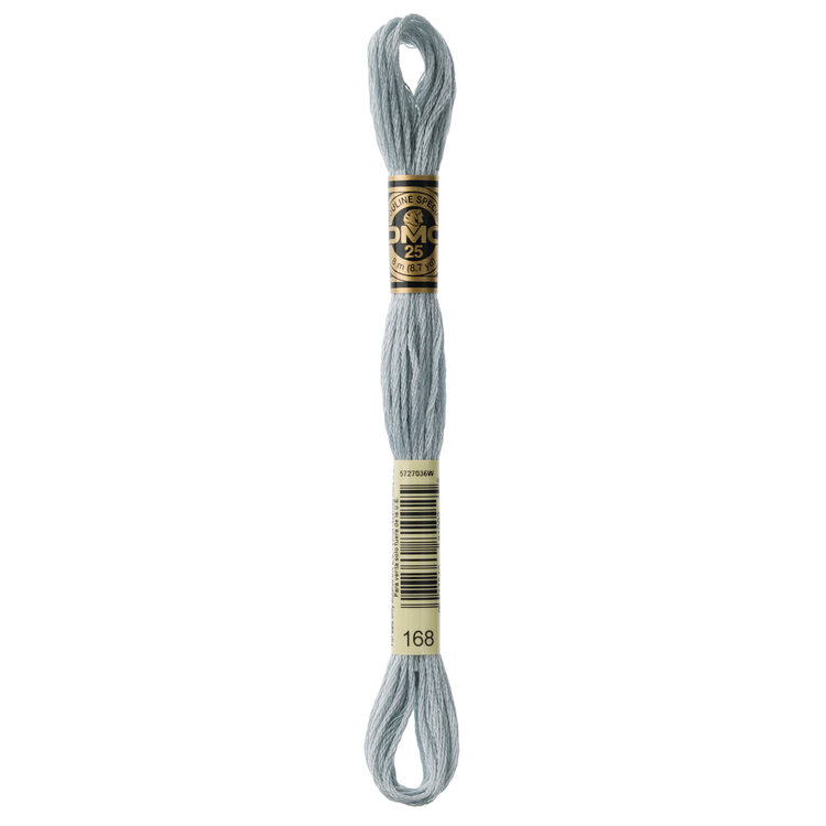 DMC Embroidery Floss 168 (Metallic Town Mouse Grey)