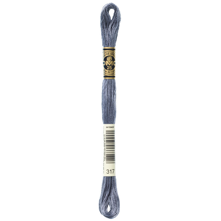 DMC Embroidery Floss 317 (Metallic Steel)