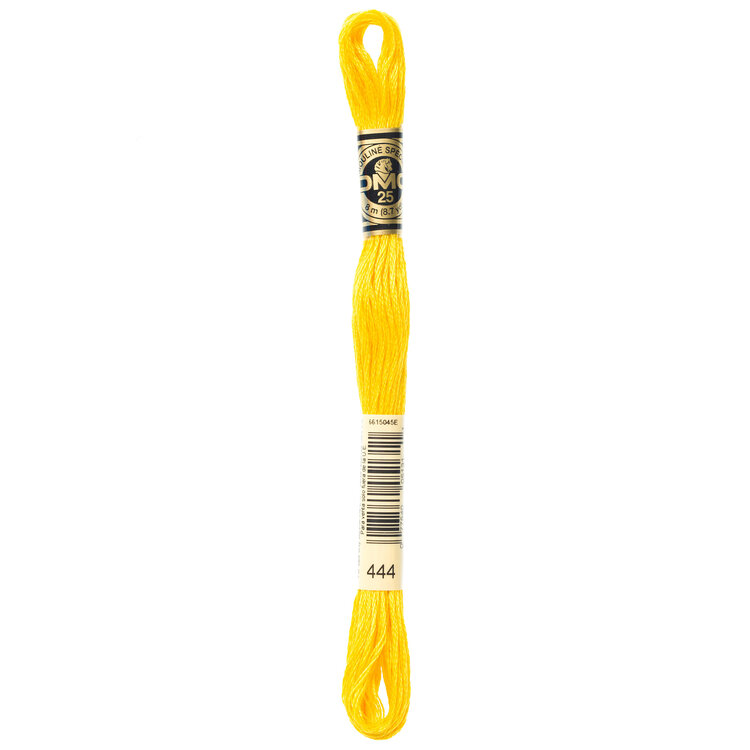DMC Embroidery Floss 444 (Bright Yellow)