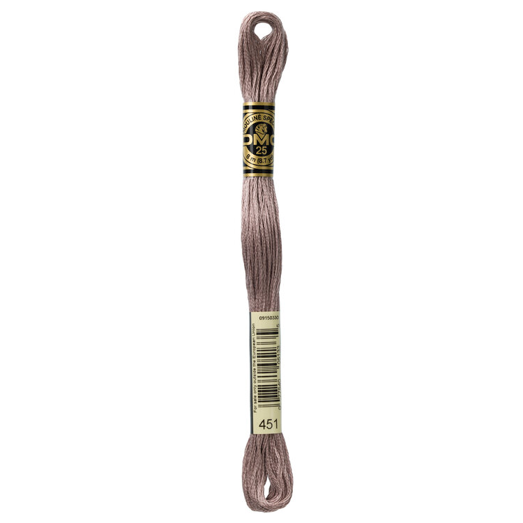 DMC Embroidery Floss 451 (Little Gray)