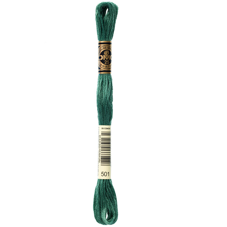 DMC Embroidery Floss 501 (Pond Green)
