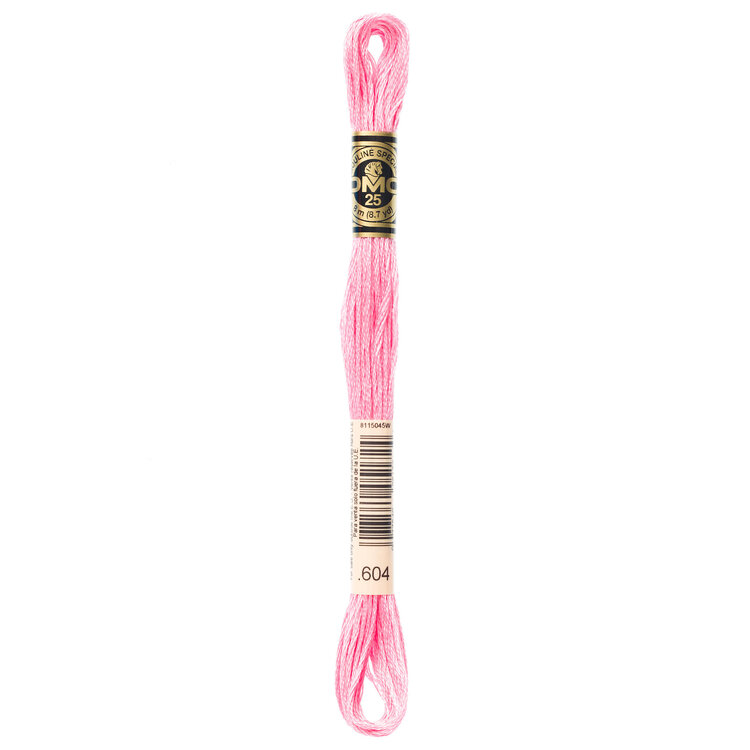 DMC Embroidery Floss 604 (Pink Hyacinth)
