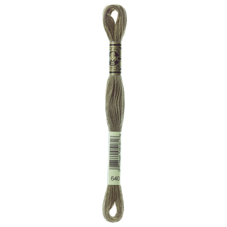 DMC Embroidery Floss 640 (Grey Cobblestone)