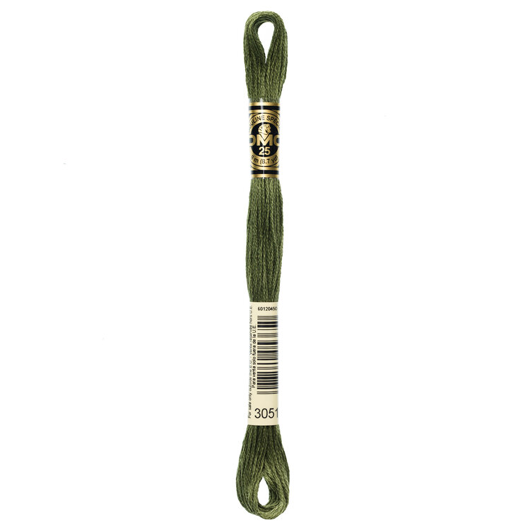 DMC Embroidery Floss 3051 (Forest Green)