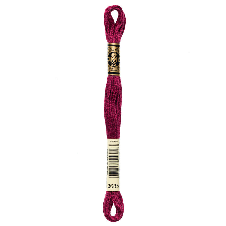 DMC Embroidery Floss 3685 (Metallic Bramble)
