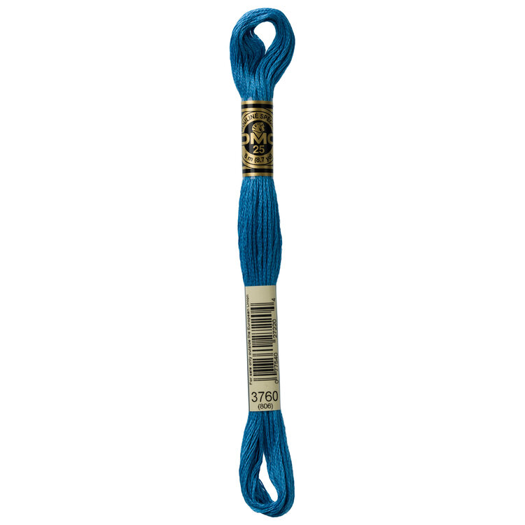 DMC Embroidery Floss 3760 (Fjord Blue)