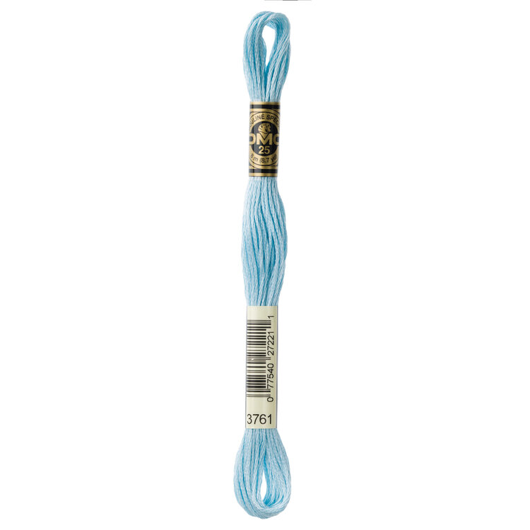 DMC Embroidery Floss 3761 (Aquamarine Blue)