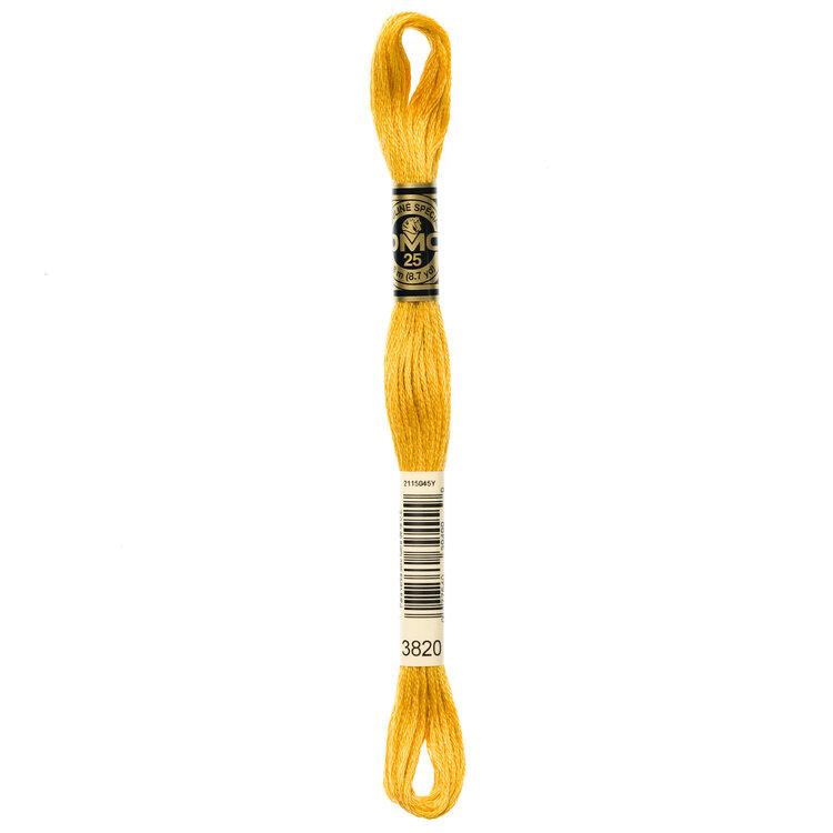 DMC Embroidery Floss 3820 (Sunshine)