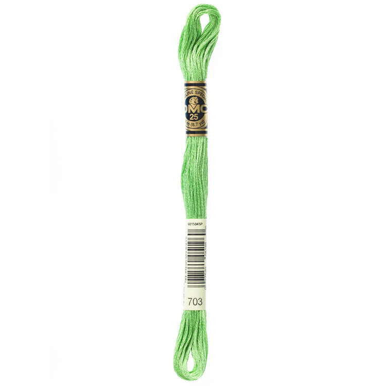 DMC Embroidery Floss 703 (Metallic Spring Green)