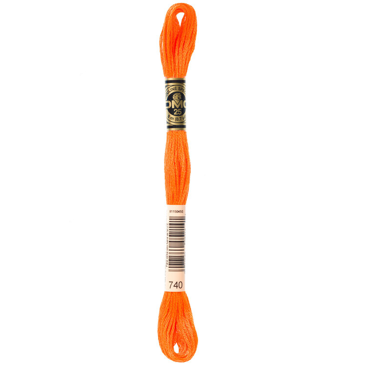 DMC Embroidery Floss 740 (Orange Papaya)