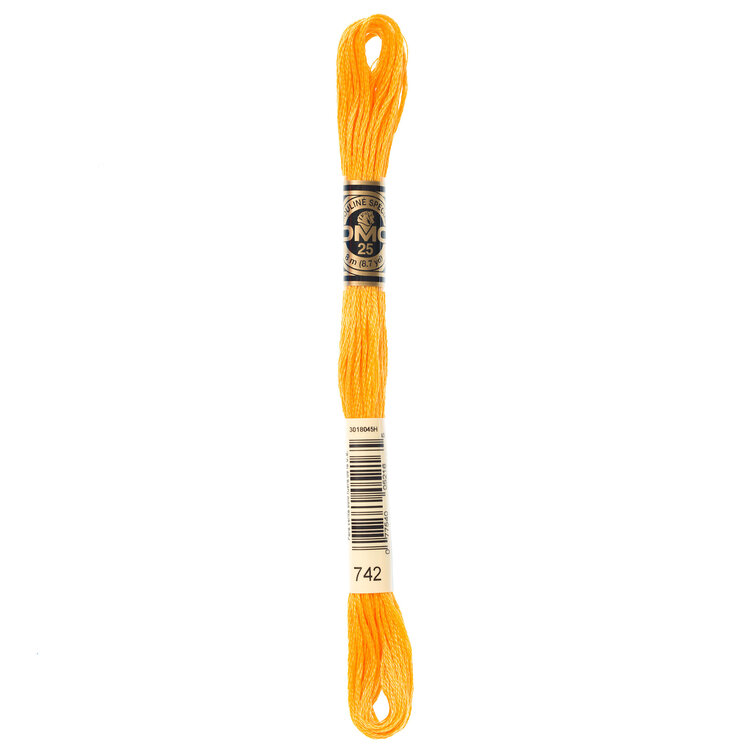 DMC Embroidery Floss 742 (Clementine)