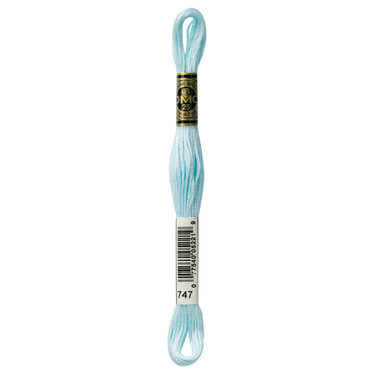 DMC Embroidery Floss 747 (Pearlescent Blue Sea Mist)