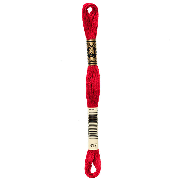 DMC Embroidery Floss 817 (Japanese Red)