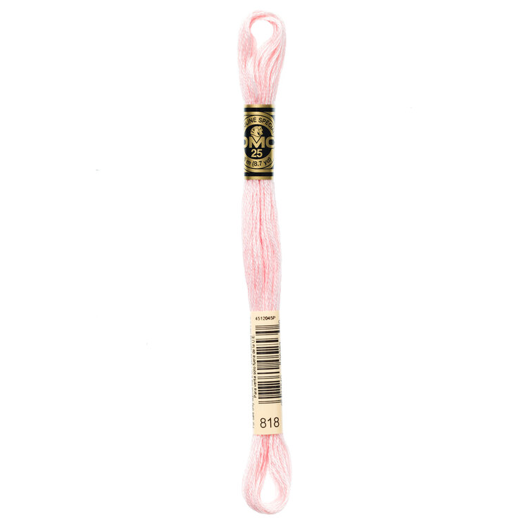 DMC Embroidery Floss 818 (Pearlescent Powder Pink)