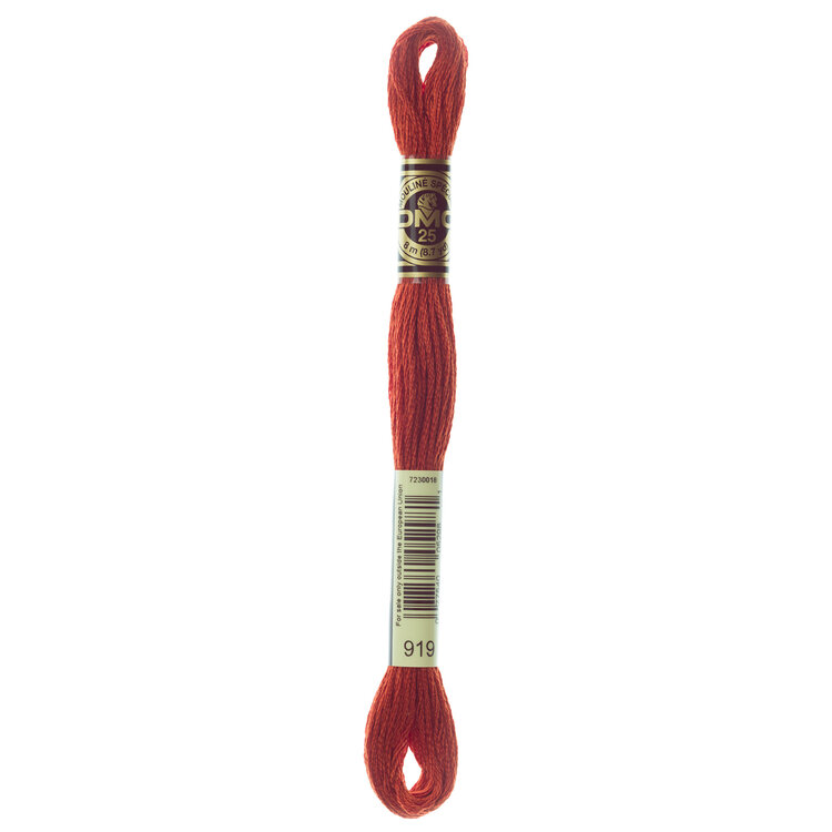 DMC Embroidery Floss 919 (Terracotta Brown)