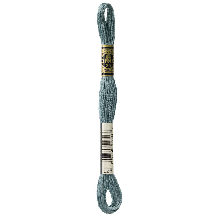 DMC Embroidery Floss 926 (Grey Green)