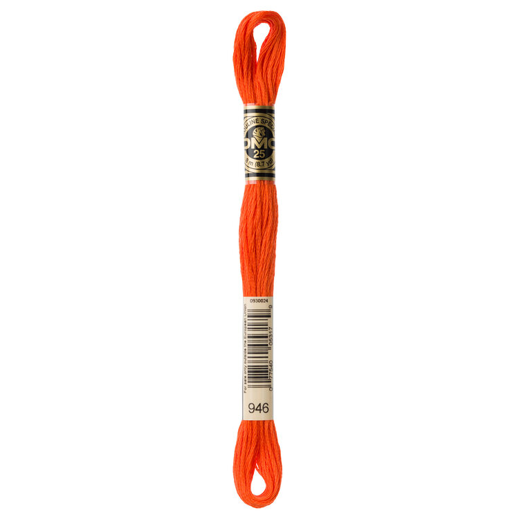 DMC Embroidery Floss 946 (Fire)