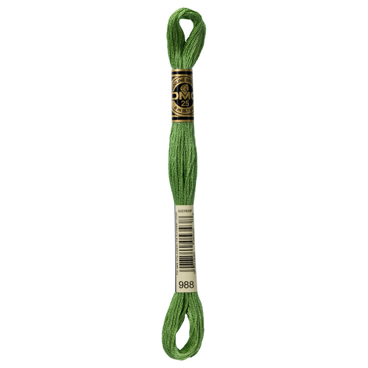DMC Embroidery Floss 988 (Verbena Stem)