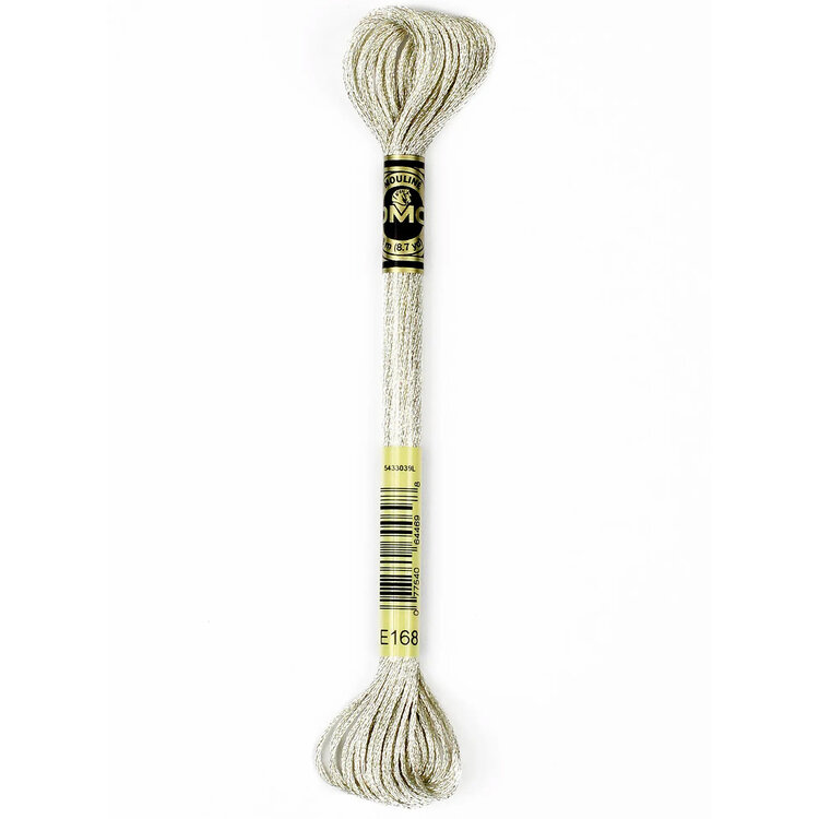 DMC Light Effects E168 (Metallic Town Mouse Grey)