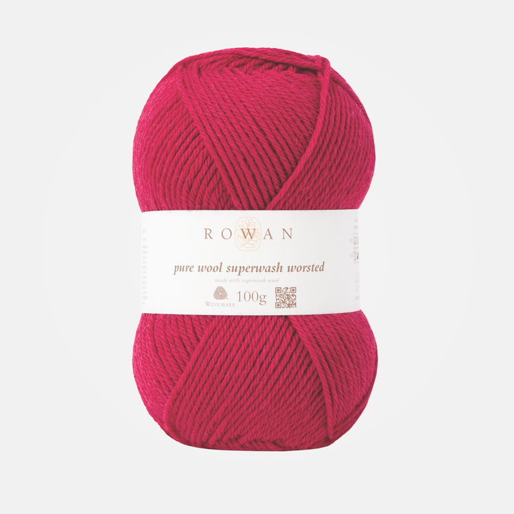 Rowan Pure Wool Superwash Worsted | 124 (Rich Red)