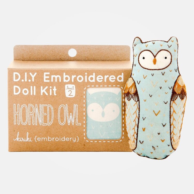 Kiriki Press Horned Owl Embroidery Kit