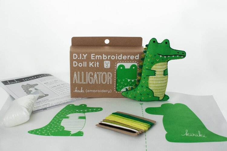 Kiriki Press Alligator Embroidery Kit