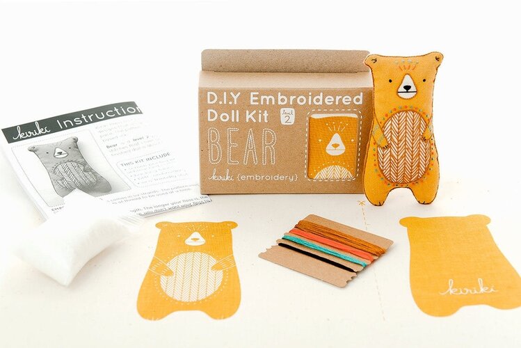 Kiriki Press Bear Embroidery Kit