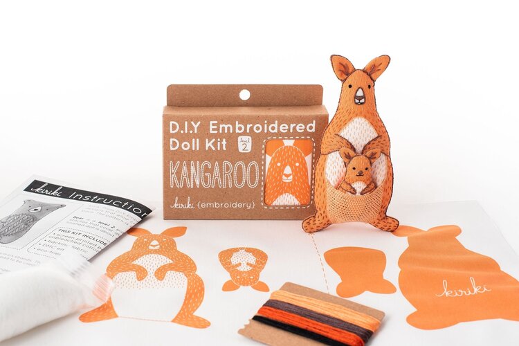 Kiriki Press Kangaroo Embroidery Kit