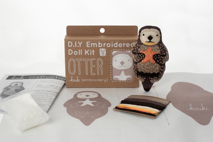 Kiriki Press Otter Embroidery Kit