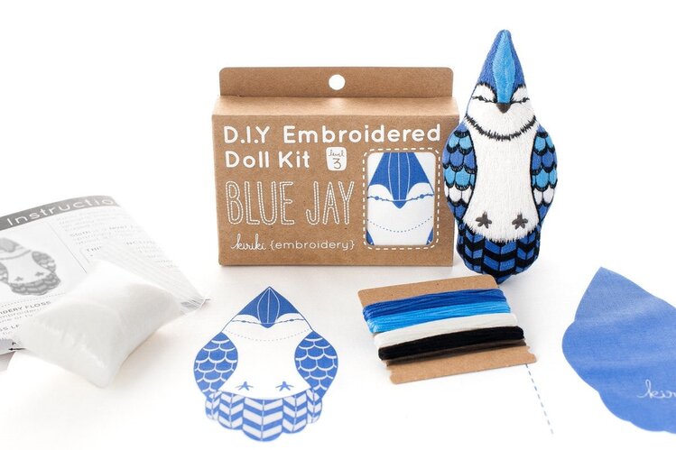 Kiriki Press Blue Jay Embroidery Kit
