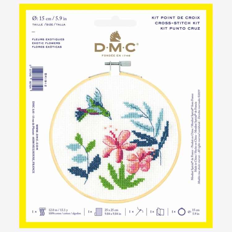 DMC Exotic Flowers Cross Stitch Kit
