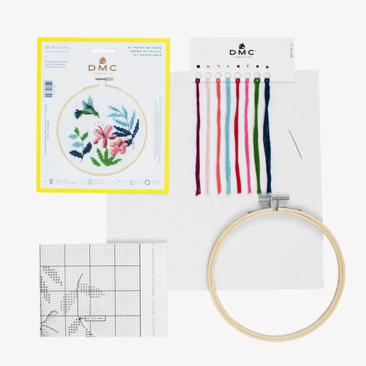 DMC Exotic Flowers Cross Stitch Kit