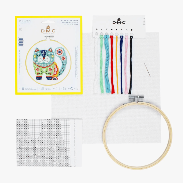 DMC Cat Cross Stitch Kit