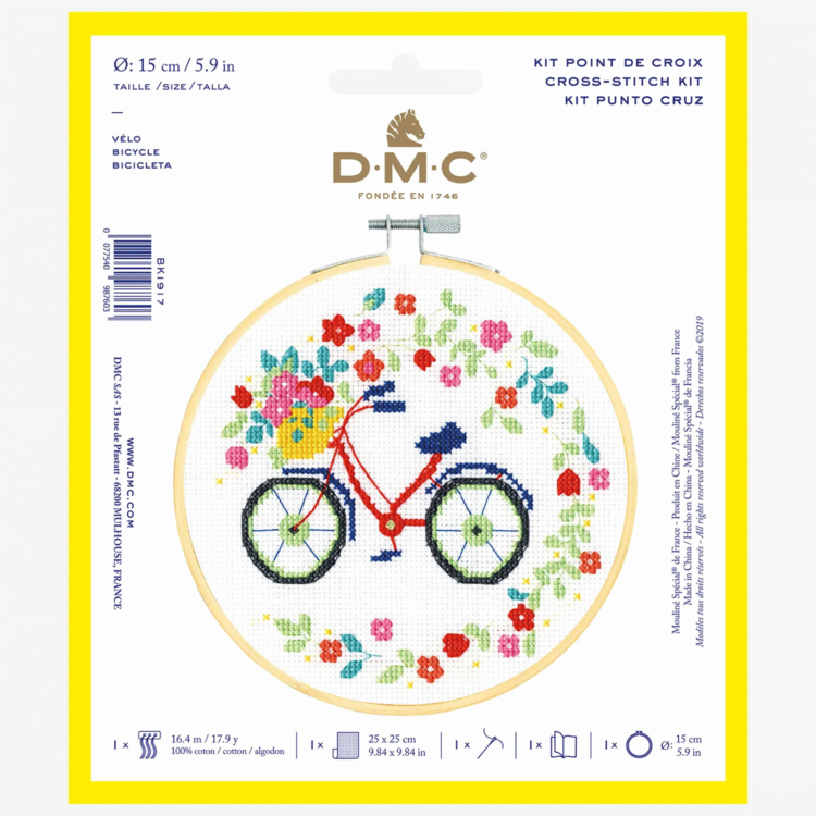 DMC Bicycle Cross Stitch Kit