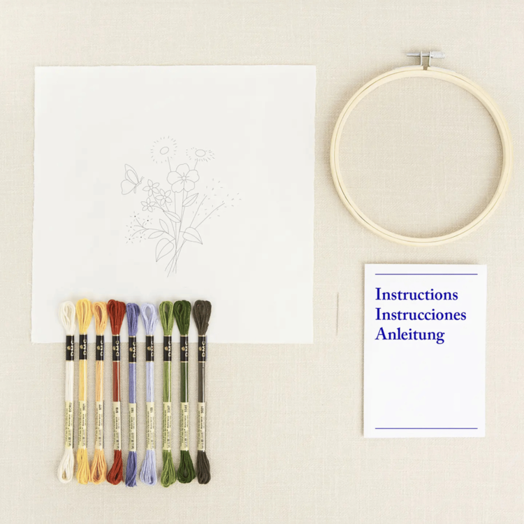 DMC Sumptuous Summer Flowers Embroidery Kit