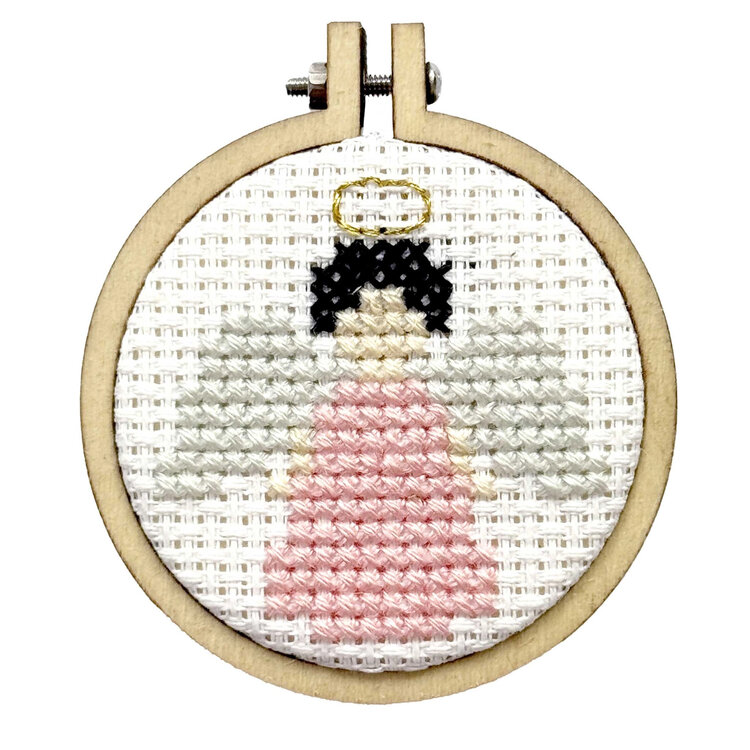 The Crafty Kit Company Angel Mini Matchbox Cross Stitch Kit