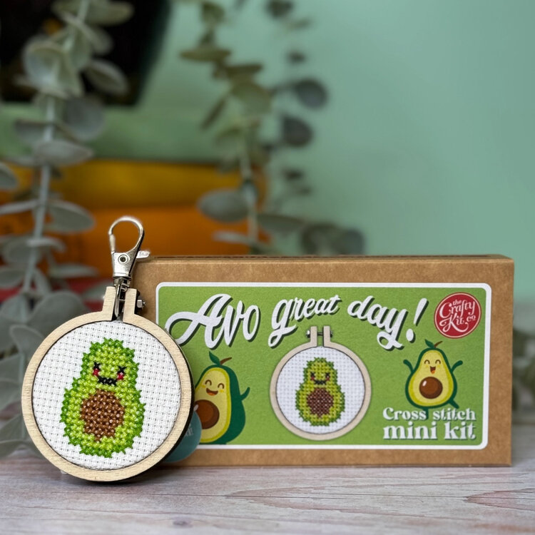The Crafty Kit Company 'Avo Great Day!' Mini Matchbox Cross Stitch Kit