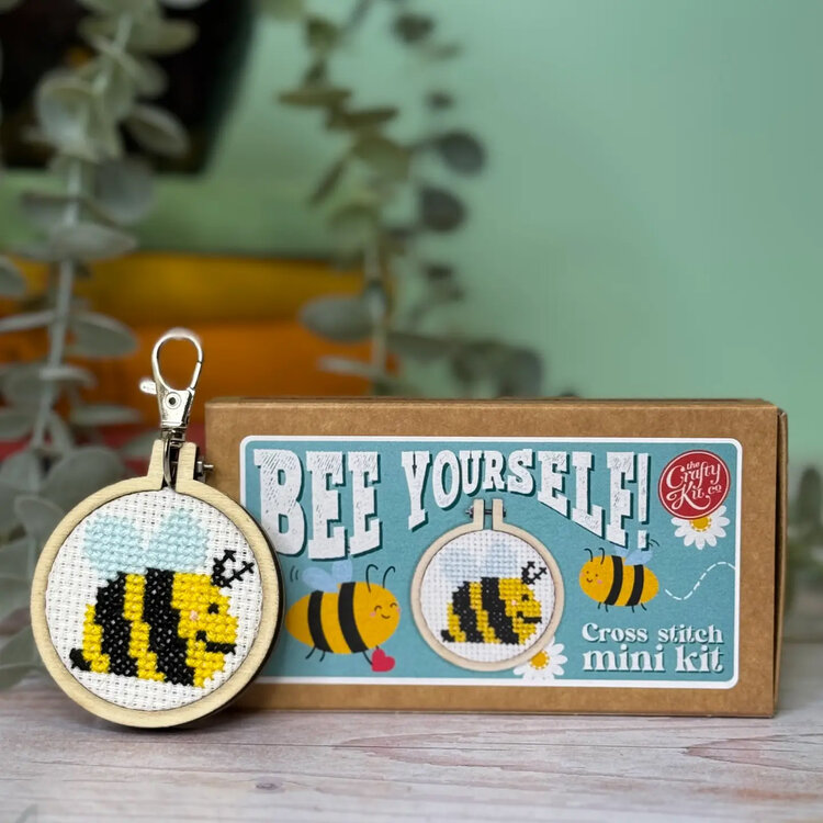 The Crafty Kit Company 'Bee Yourself!' Mini Matchbox Cross Stitch Kit