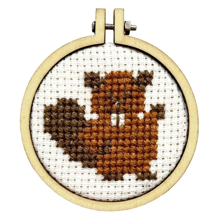 The Crafty Kit Company Dam Fine Beaver! Mini Matchbox Cross Stitch Kit