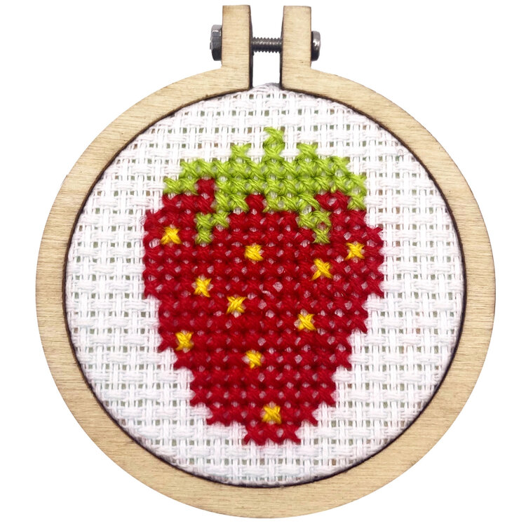 The Crafty Kit Company 'I'm Berry Grateful!' Mini Matchbox Cross Stitch Kit